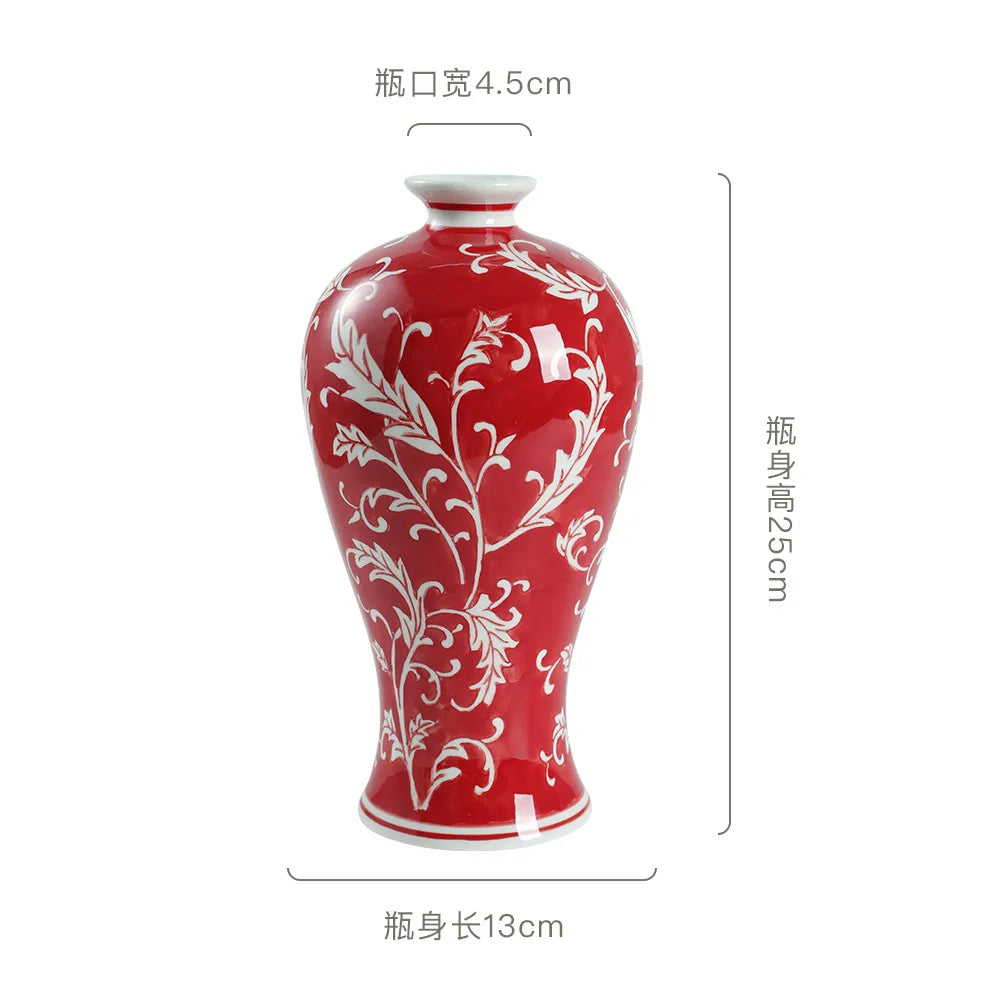 Chinoiserie Flower Porcelain Vase