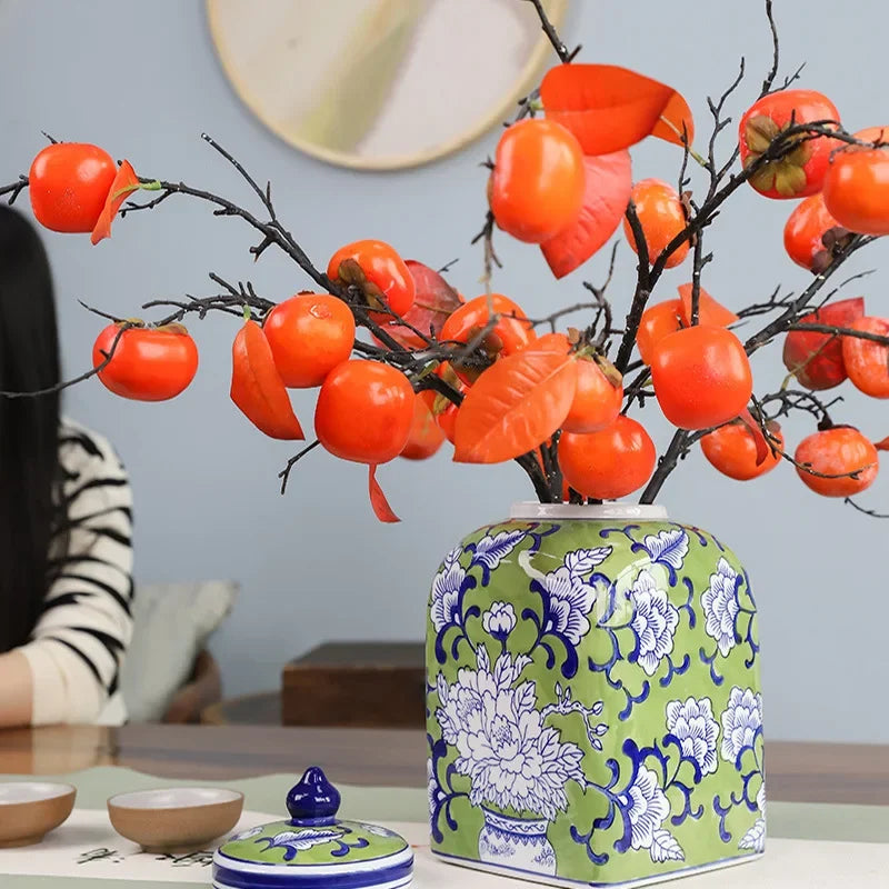 Floral Inspired Porcelain Jar by DecorBites™