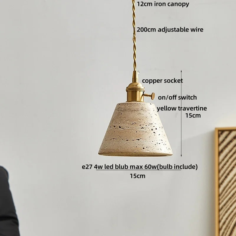 WabiSabi Travertine Pendant from DecorBites™