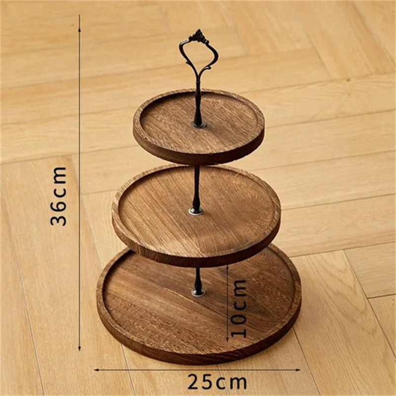 Darcy Acacia Wood Tiered Tray