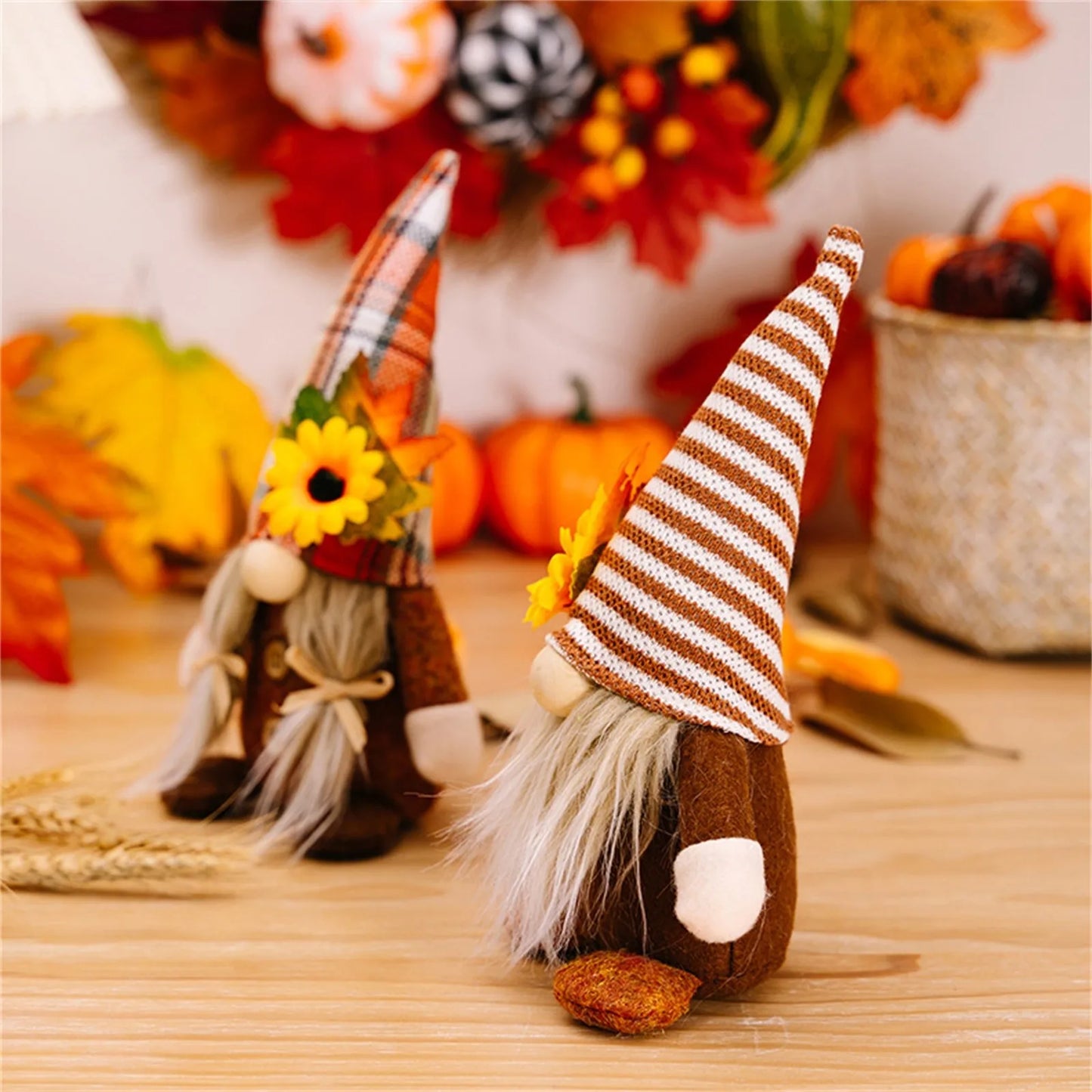 Fall Sunflower Harvest Gnome