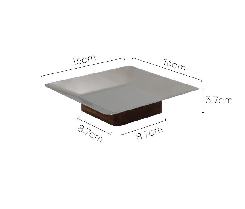 Epeius Nordic Style  Metal Acacia WoodTray
