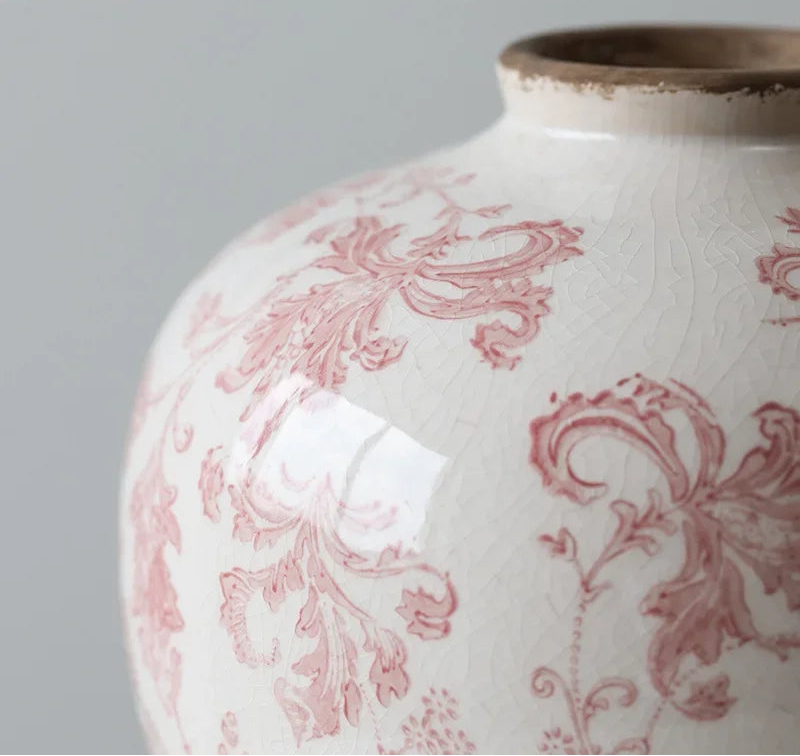 Cracked Texture Blue & White Porcelain Vase by DecorBites™