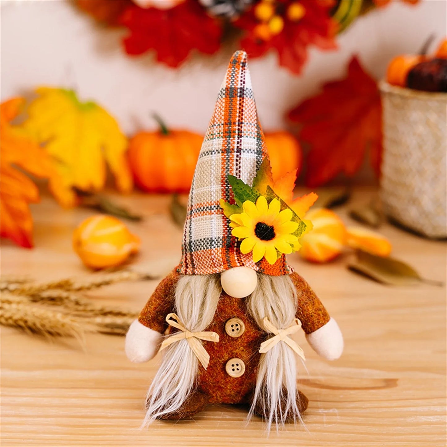 Fall Sunflower Harvest Gnome