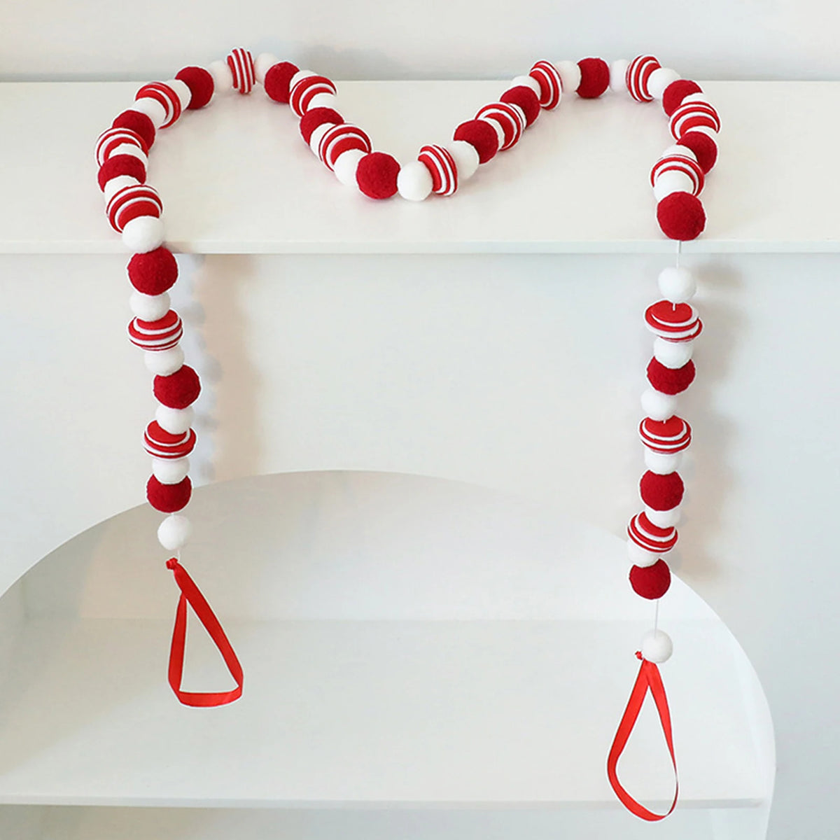 Christmas Felt Pom Pom Ball Garland