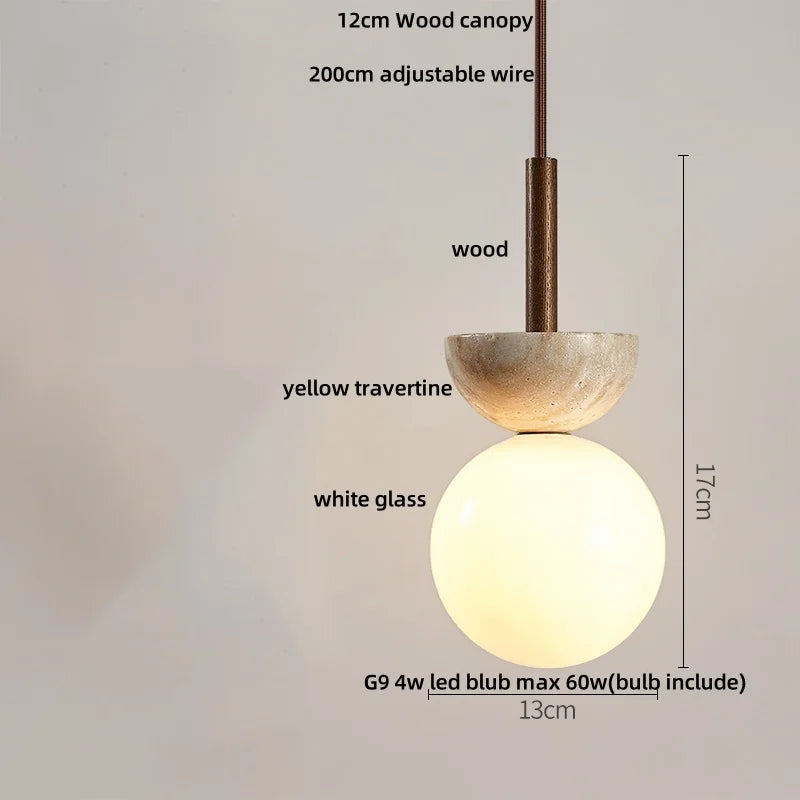 WabiSabi Travertine Pendant from DecorBites™