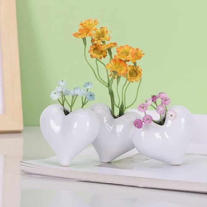 Heart Ceramic Vase by DecorBites™