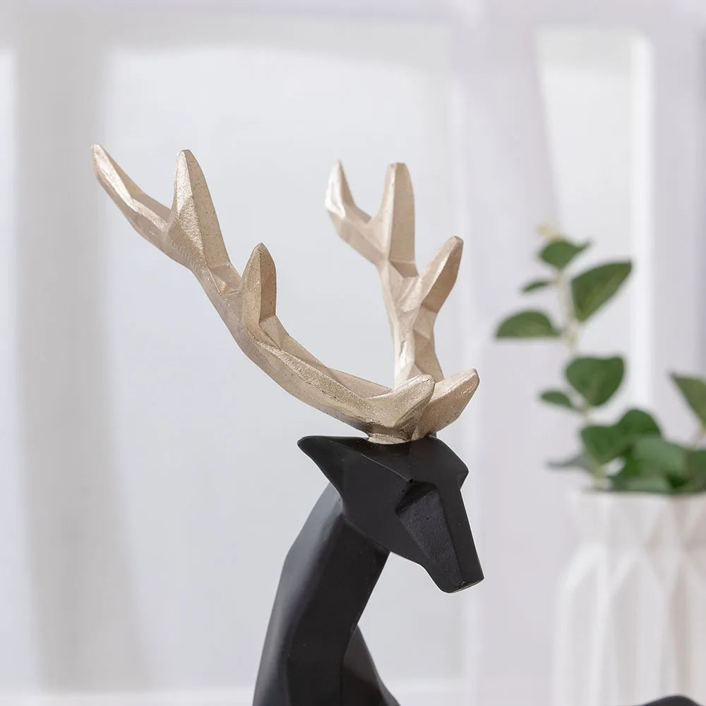 European Style Geometric Tabletop Deer