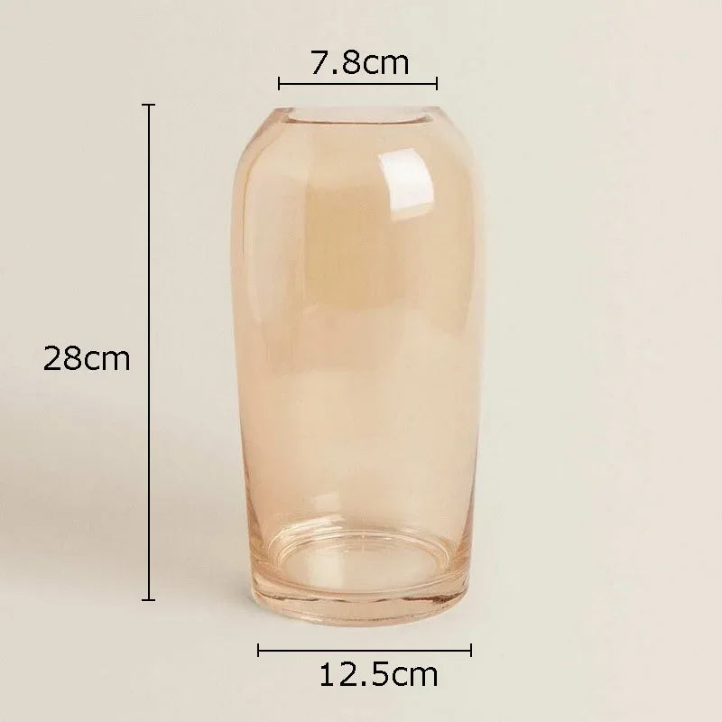 Amber Glass Vase | Transparent Hydroponics X DecorBites™