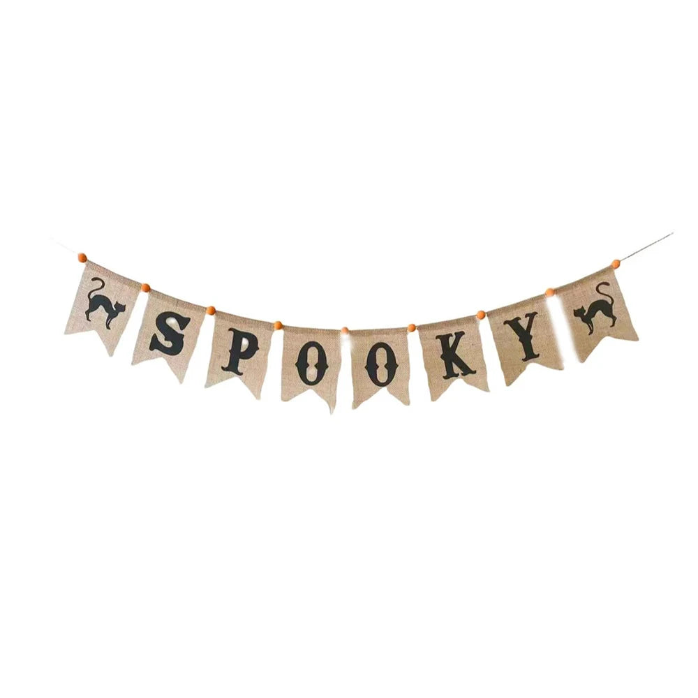 Spooky Burlap Banner