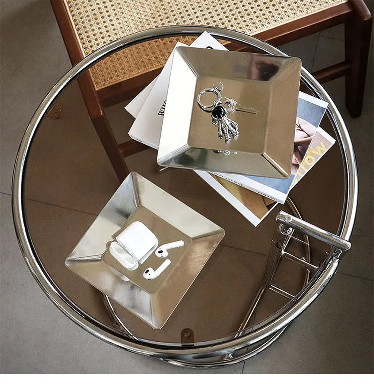 Epeius Nordic Style  Metal Acacia WoodTray