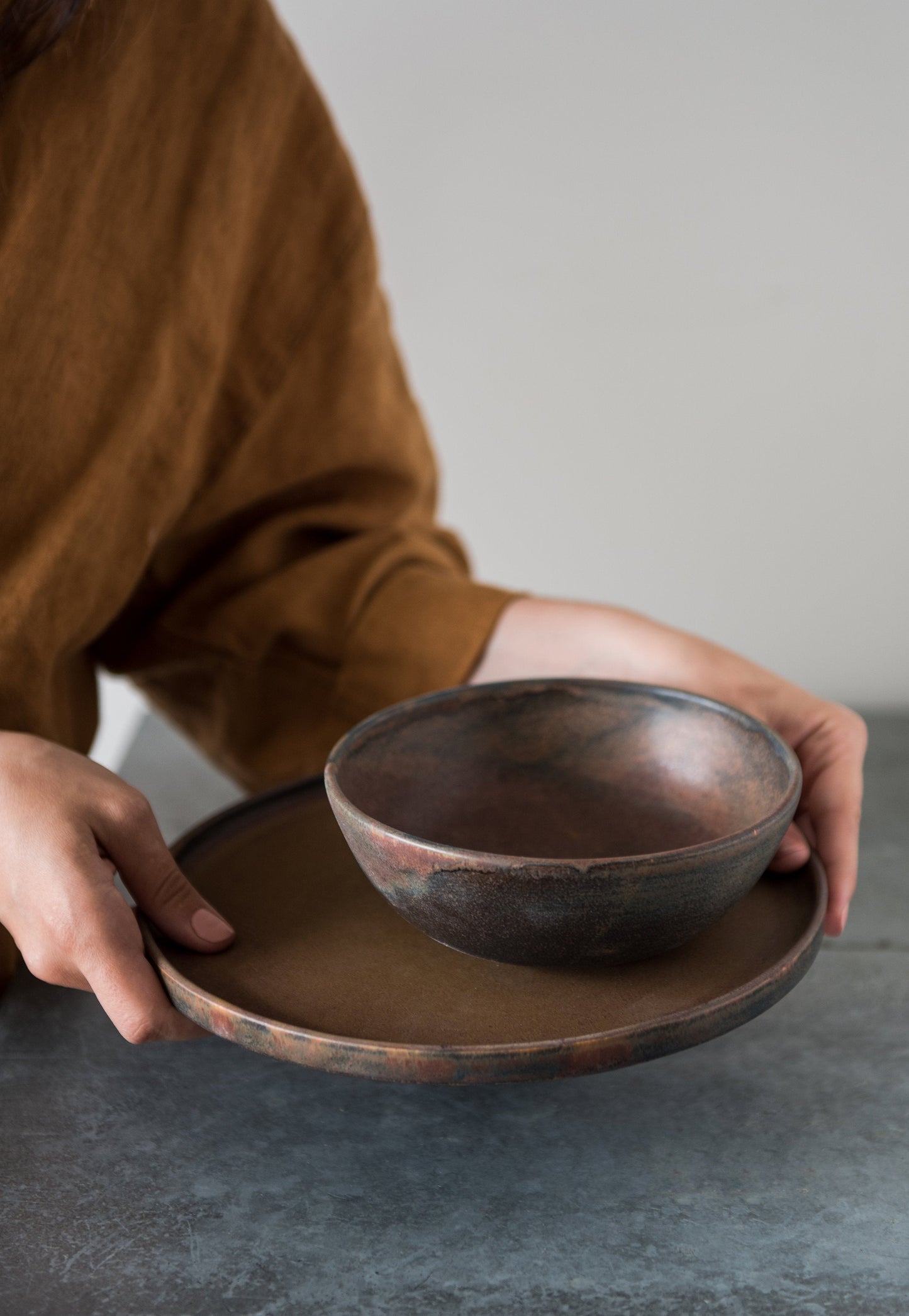 Raya Rust Artisanal Stoneware Bowl