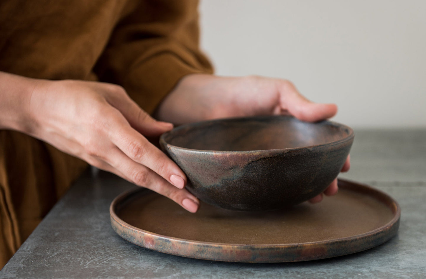 Raya Rust Artisanal Stoneware Bowl