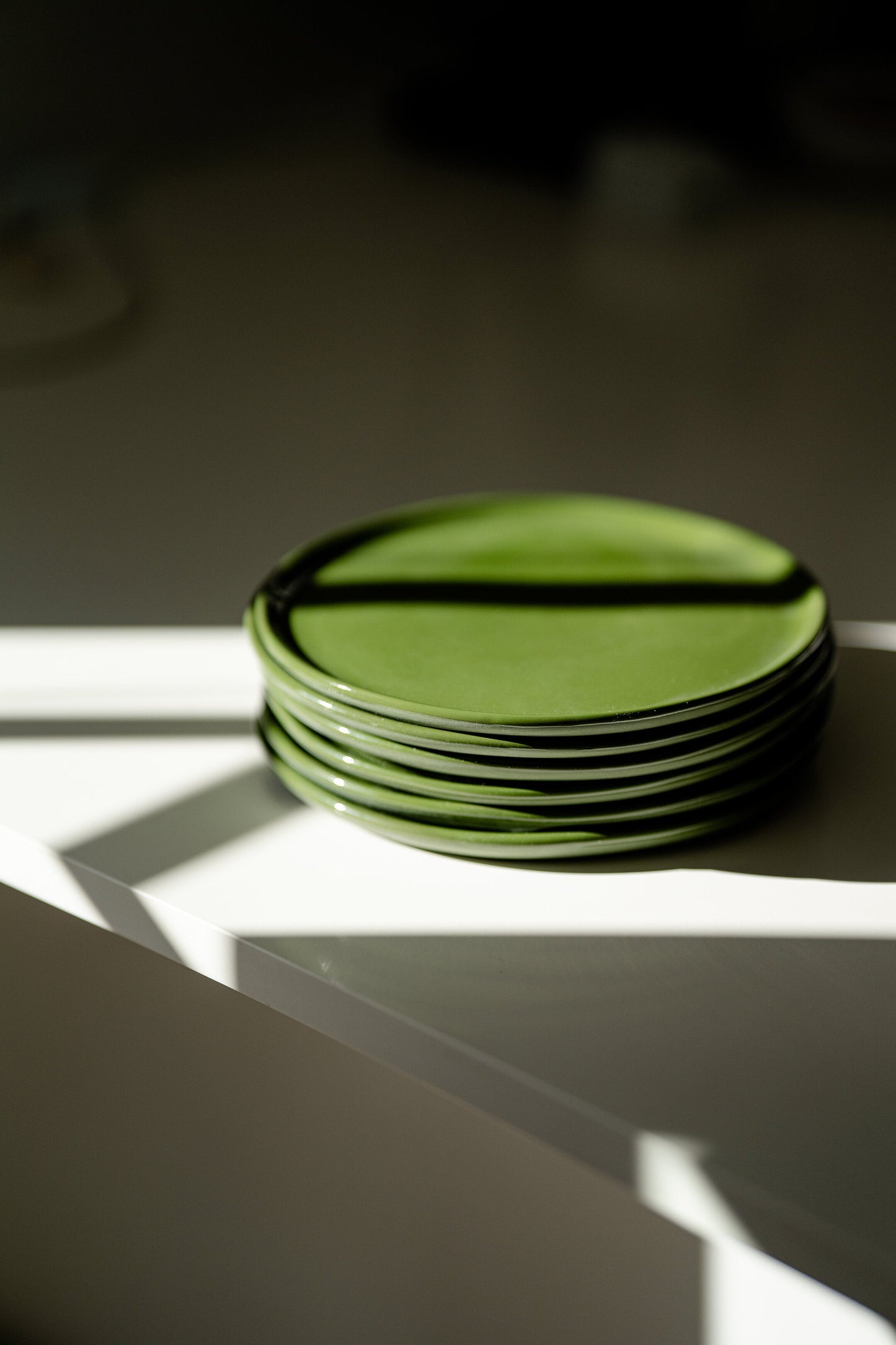 Nocci Handmade Porcelain Dinner Plates-Green
