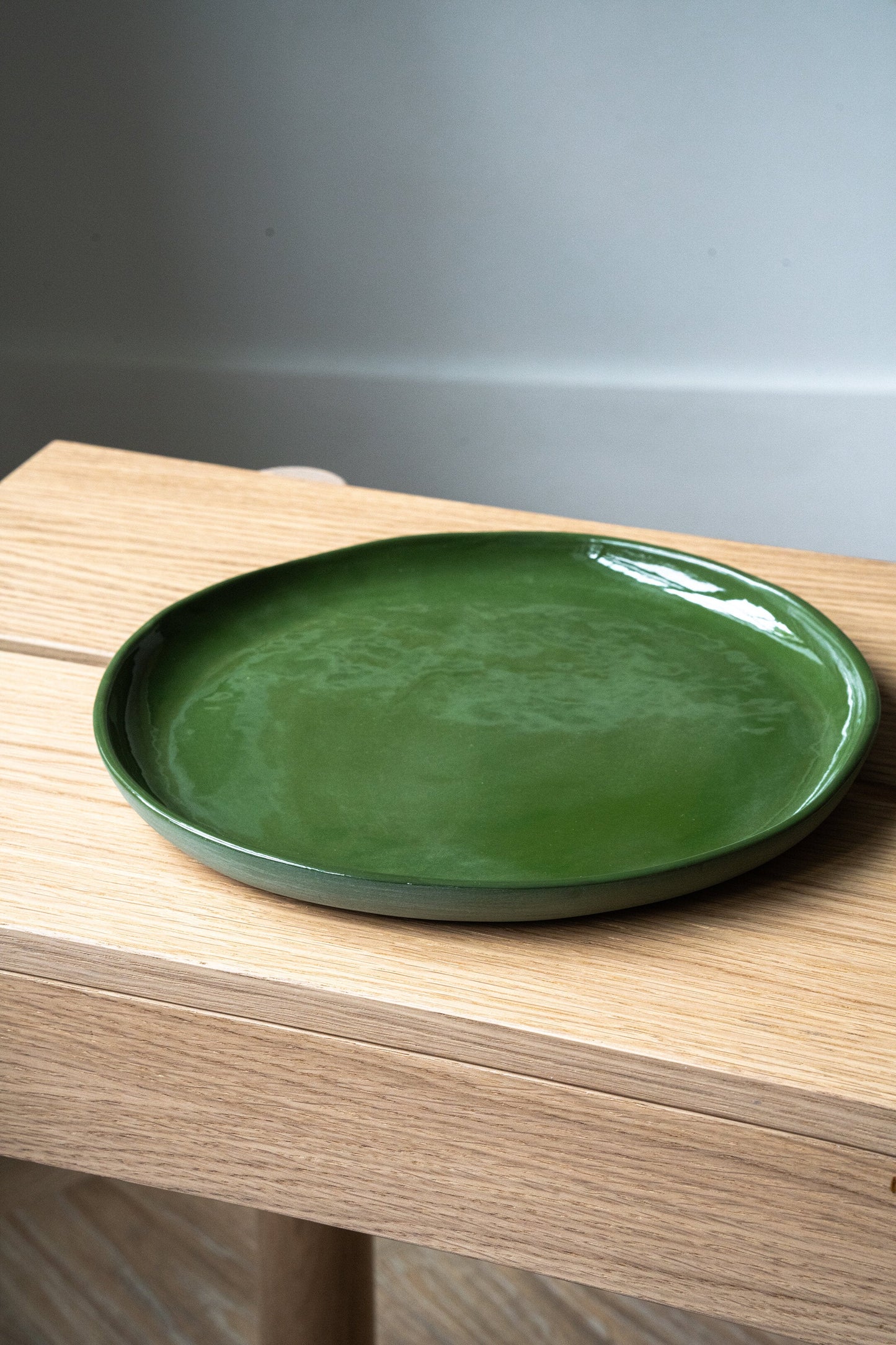 Nocci Handmade Porcelain Dinner Plates-Green