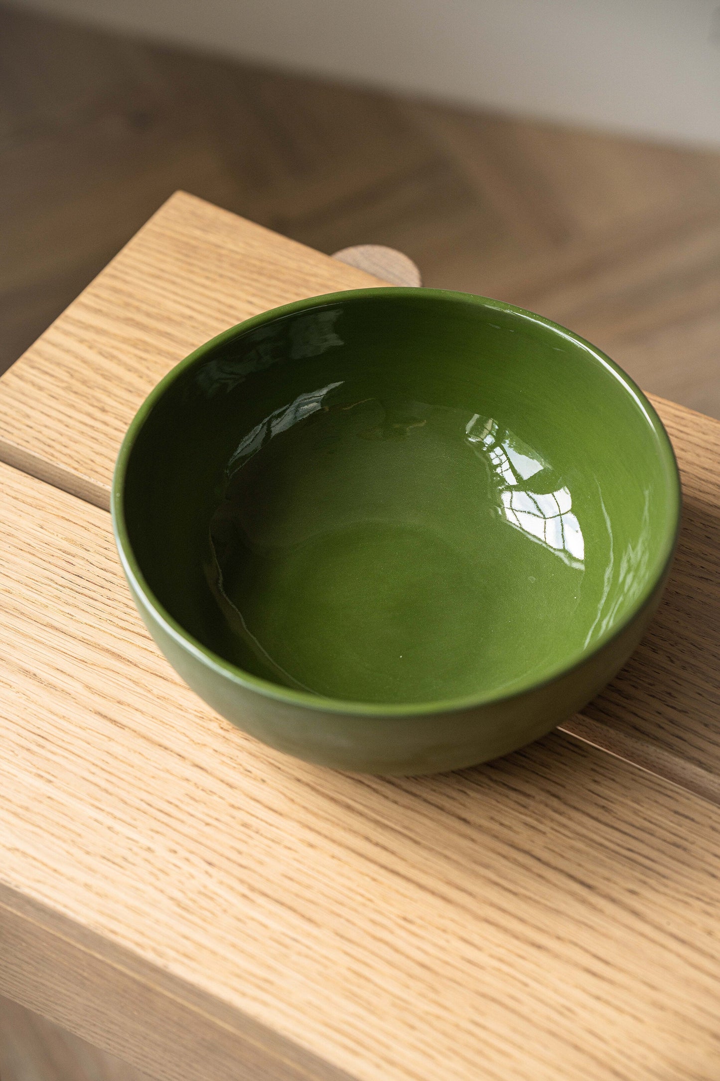 Nocci Handmade Porcelain Salad Serving Bowl-Green