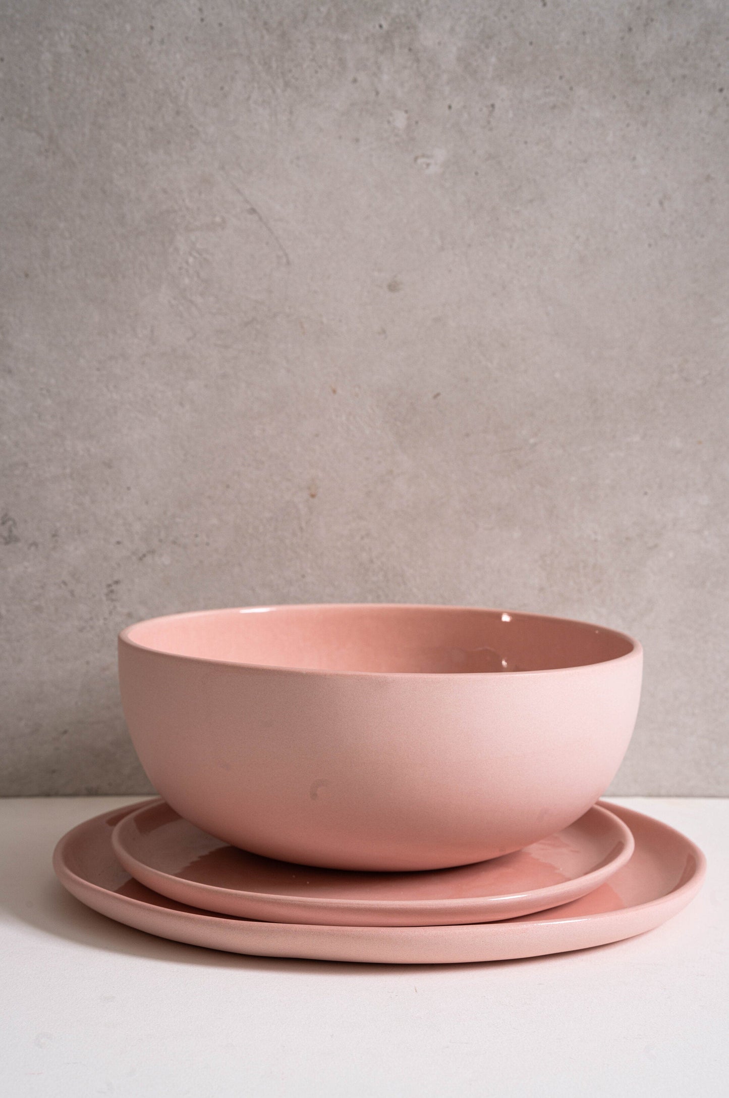Powder Pink Handmade Porcelain Serving Bowl