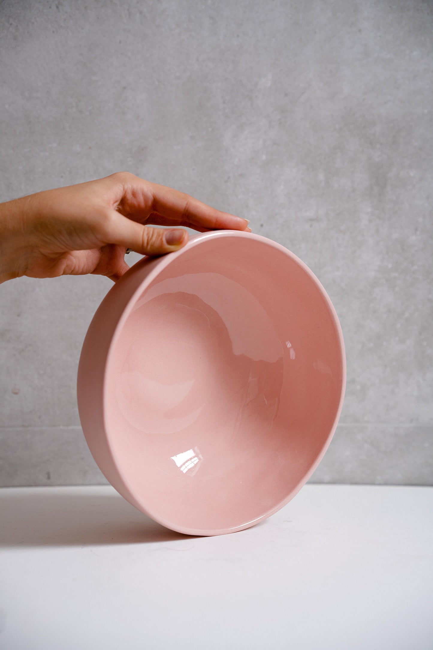 Powder Pink Handmade Porcelain Serving Bowl