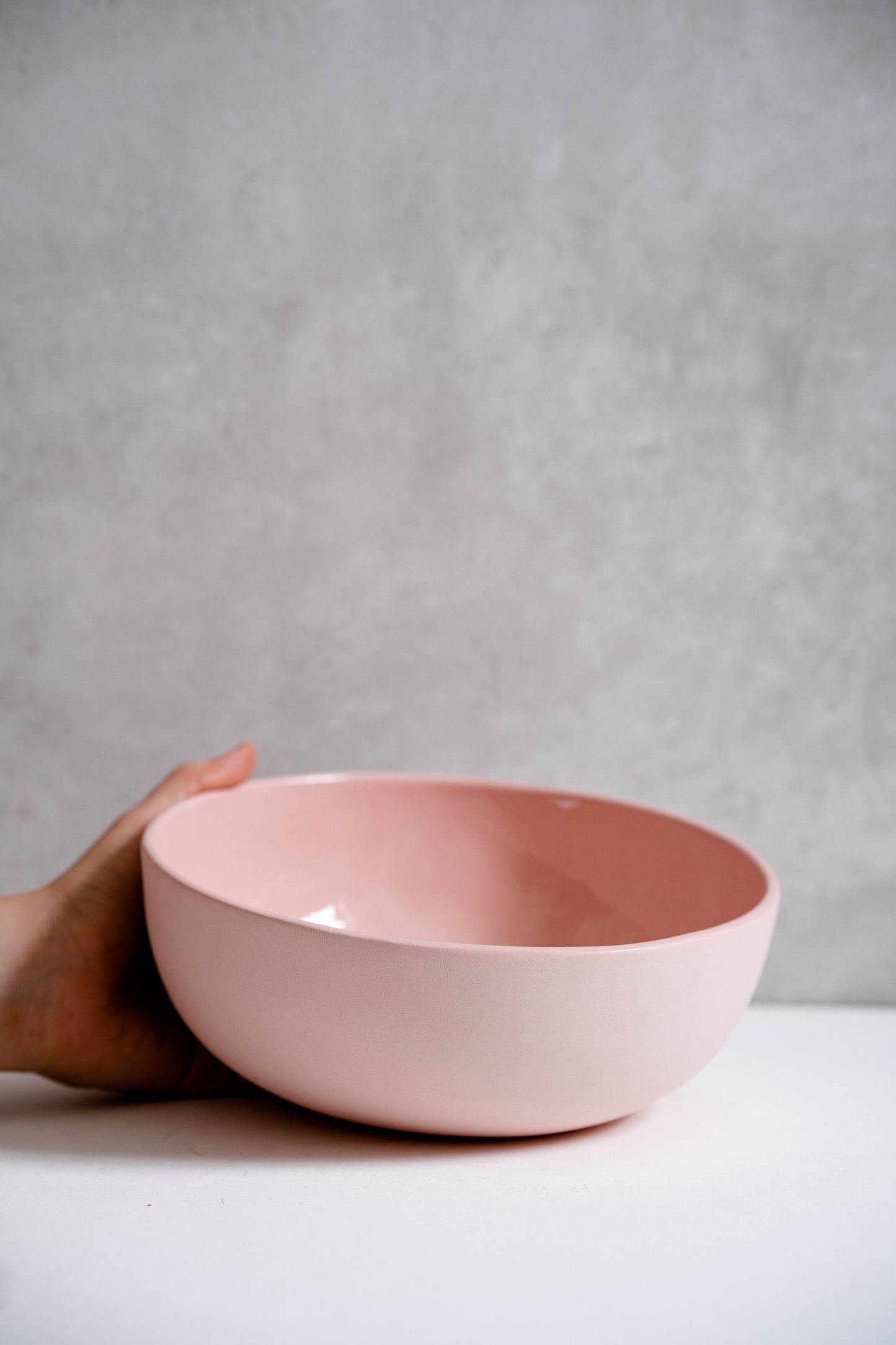 Powder Pink Handmade Porcelain Serving Bowl