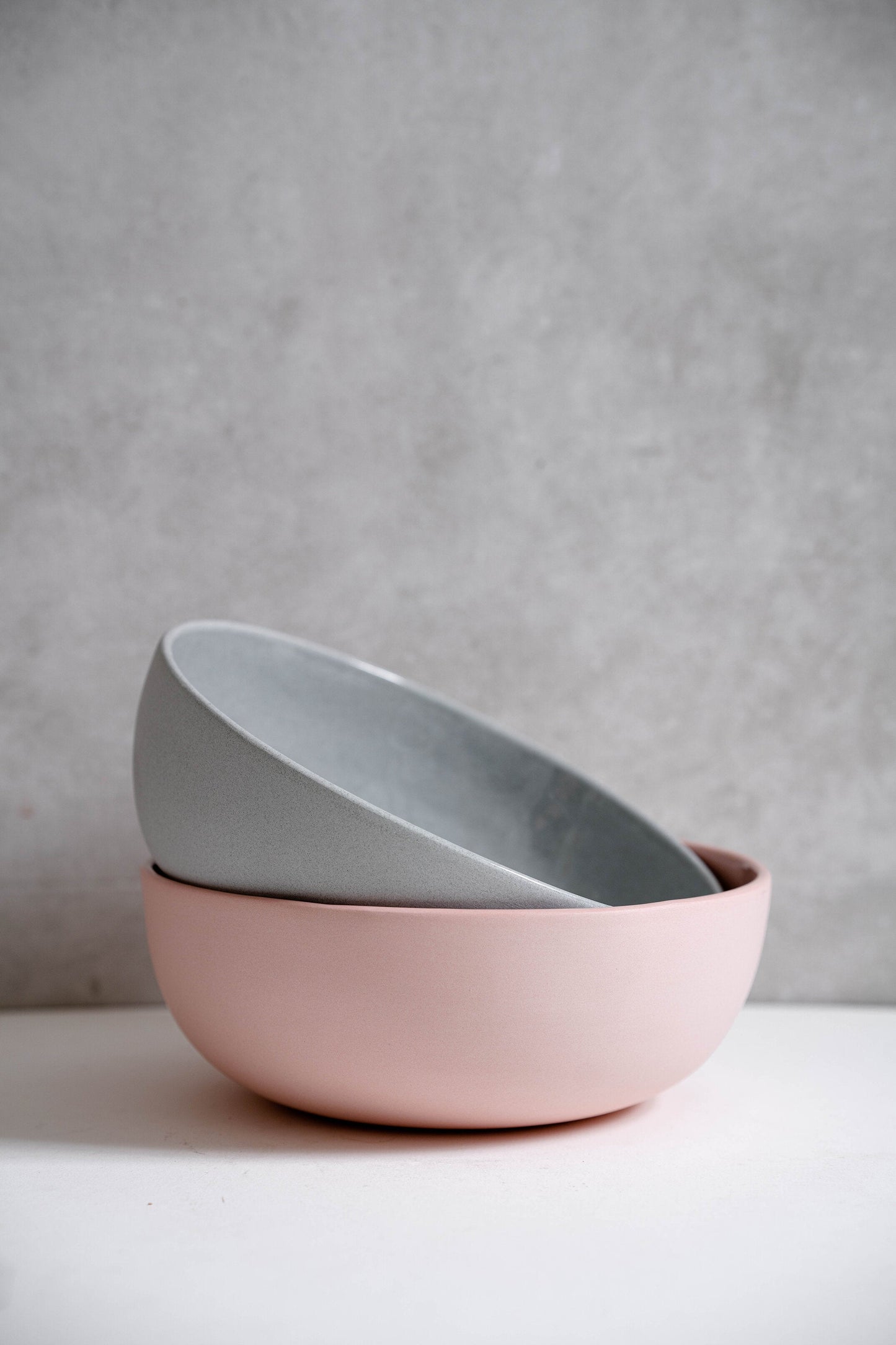 Powder Pink Handmade Porcelain Serving Bowl