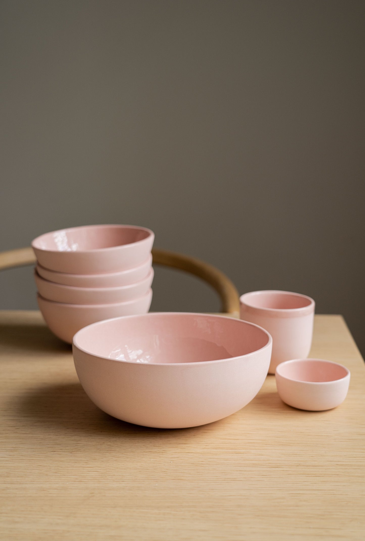 Powder Pink Handmade Porcelain Serving Bowl