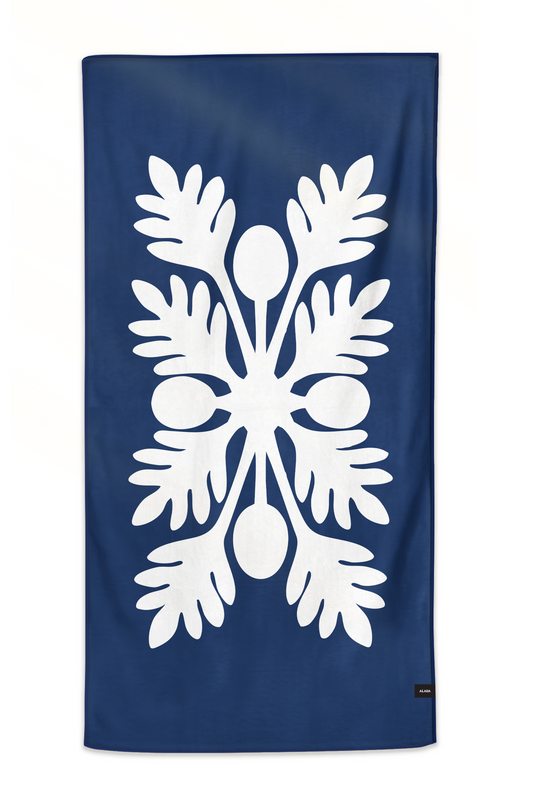 'Ulu Palaka Blue Anywhere Towel