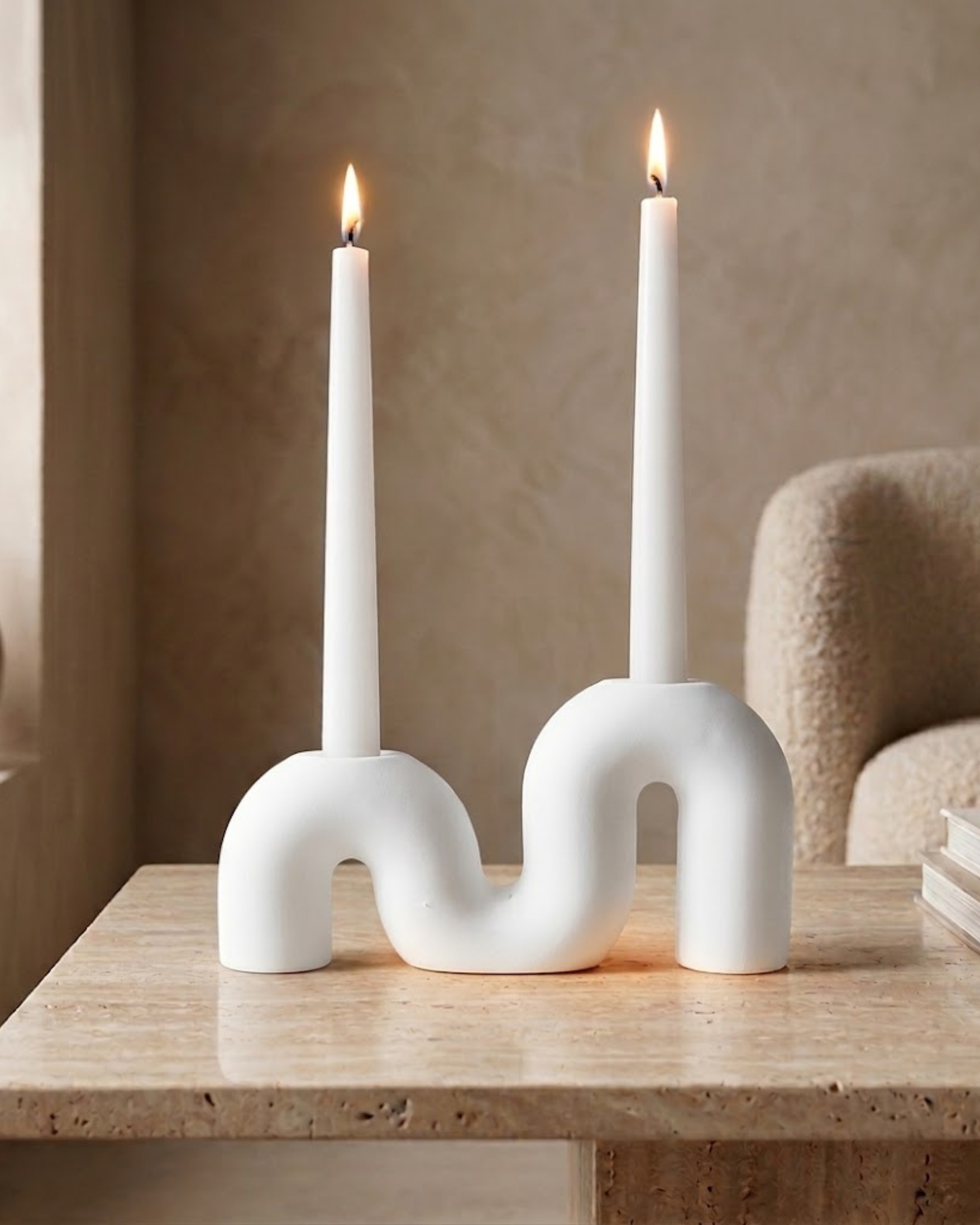 Nordic Double Taper Candle Holder