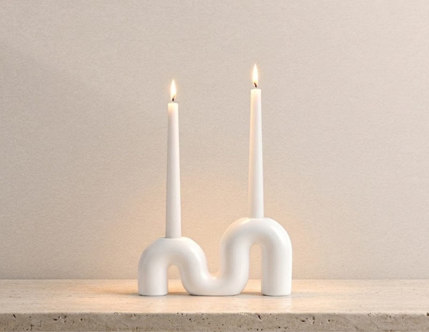 Nordic Double Taper Candle Holder