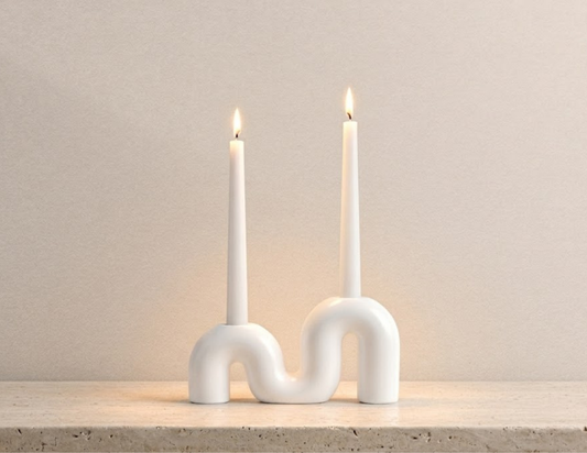 Nordic Double Taper Candle Holder