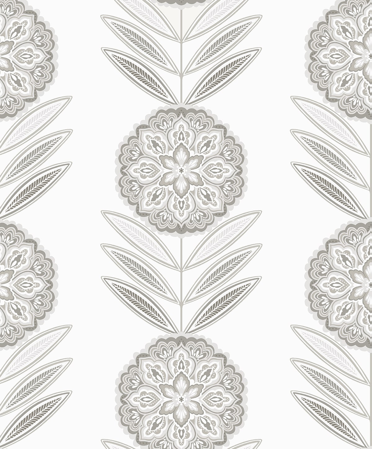 Piano Belle Floral Stripe Botanical Unpasted Wallpaper