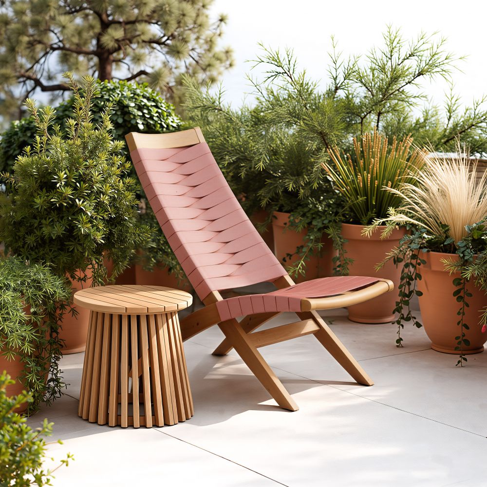 Zahara Natural Wooden Round Side Table