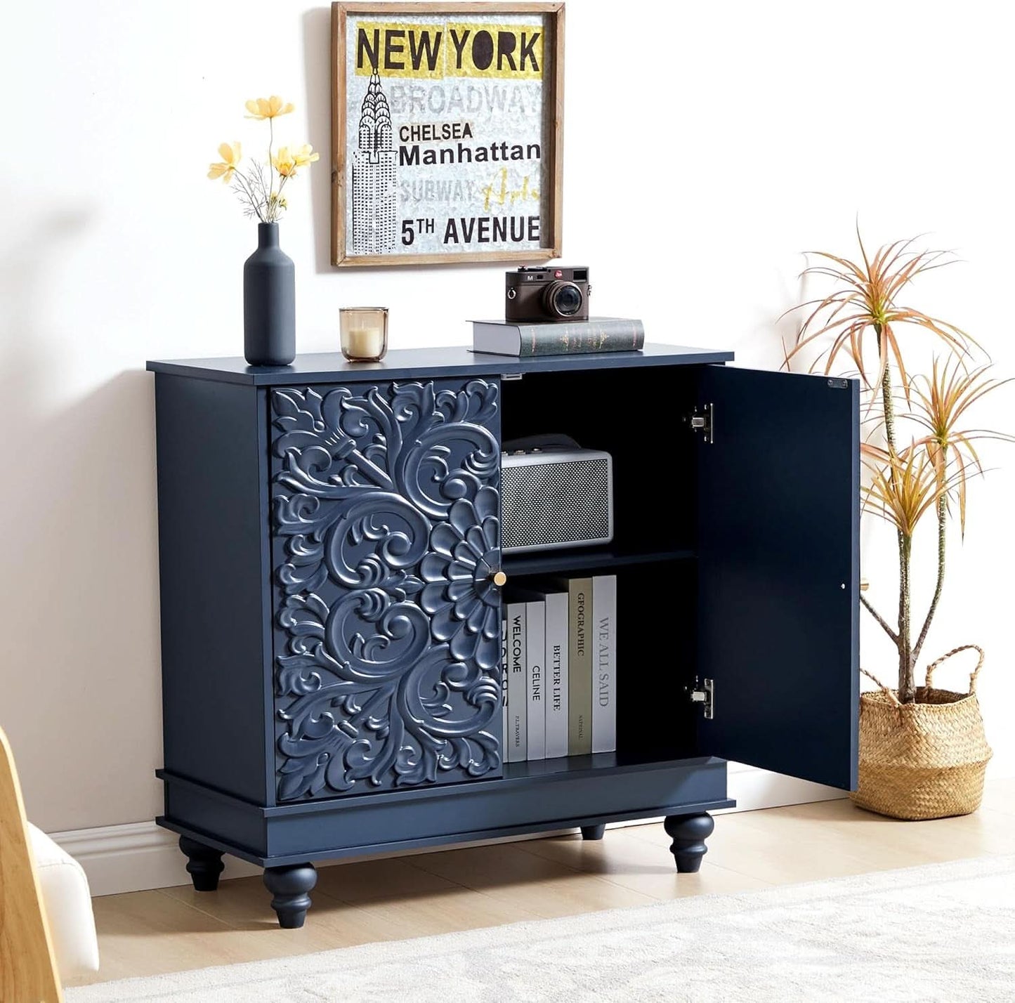 Midnight Blue Luxury Accent Sideboard
