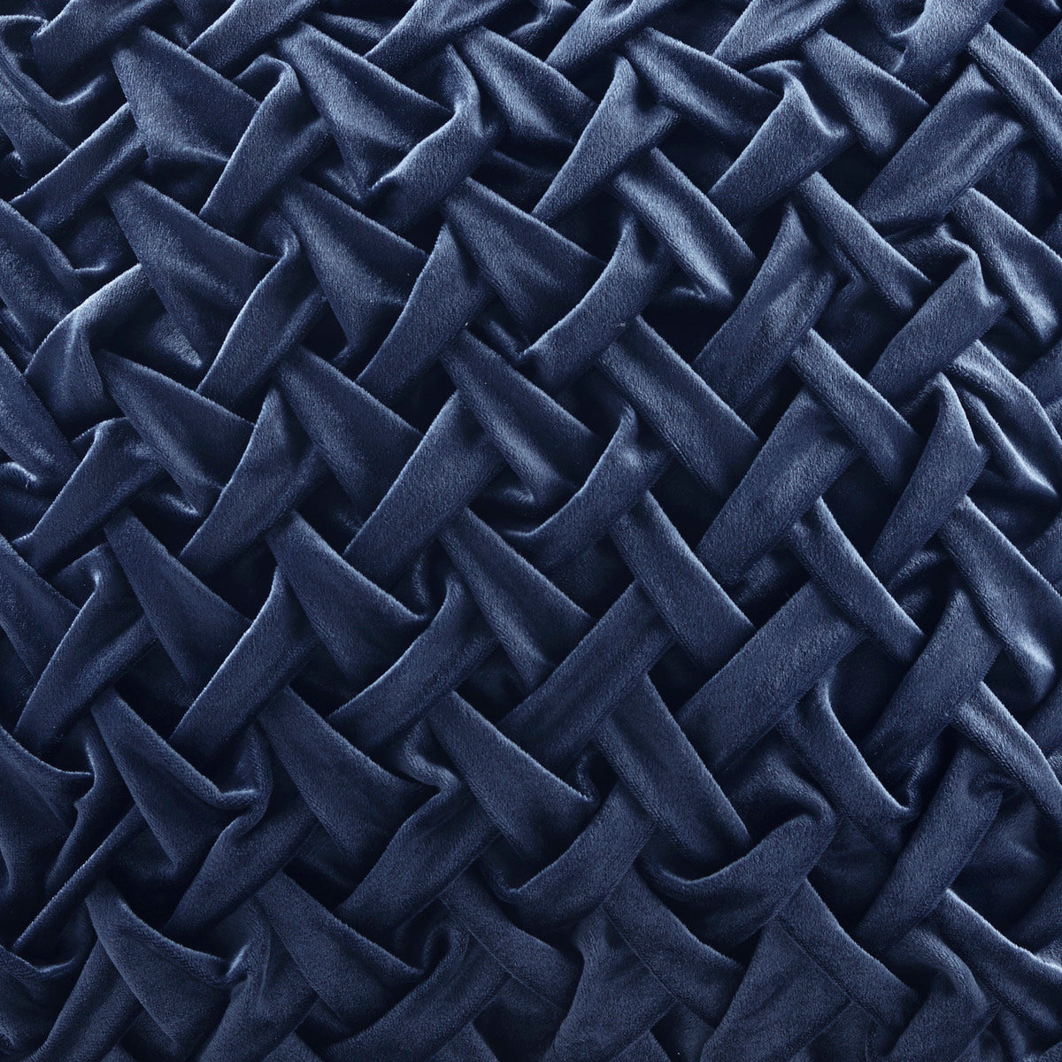 Navy Ruche Decor Pillow