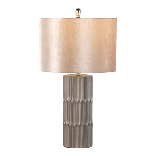 Tania 22' Contemporary Ceramic Table Lamp Metallic Brown Ceramic with Champagne Shade by LumiSource