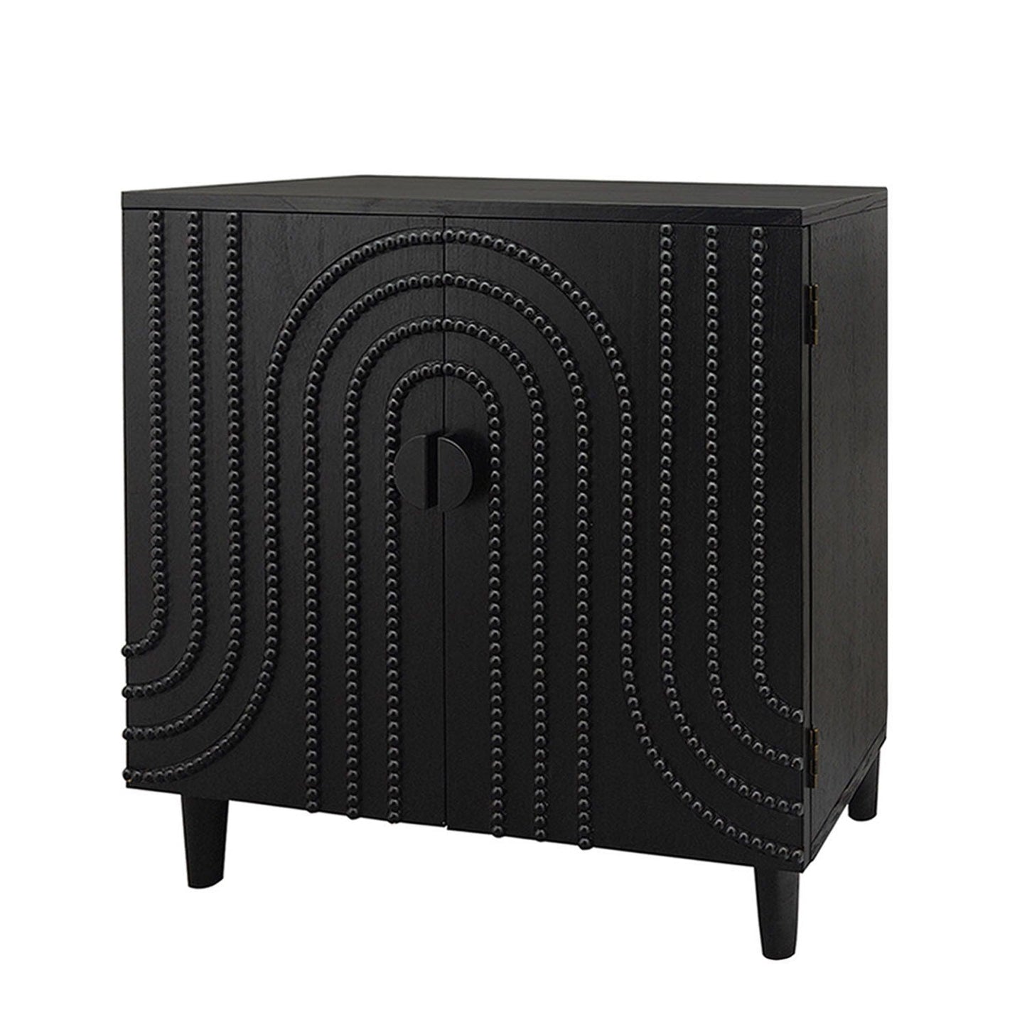 Black Art Deco 2 Door Storage Cabinet