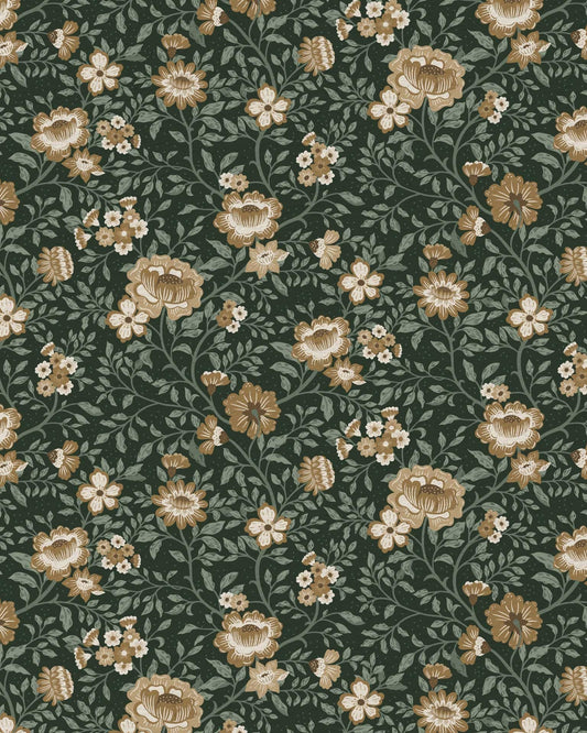Annabelle Wallpaper in Woodland Green