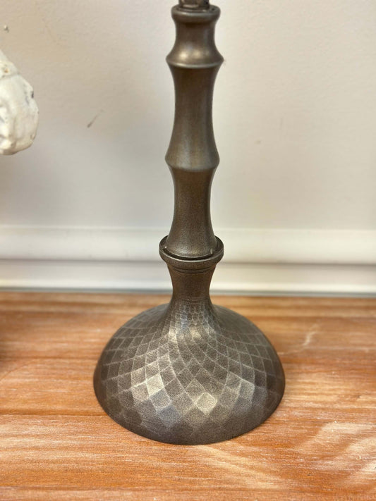 Liora Antique Bronze Hammered Metal Candle Holders