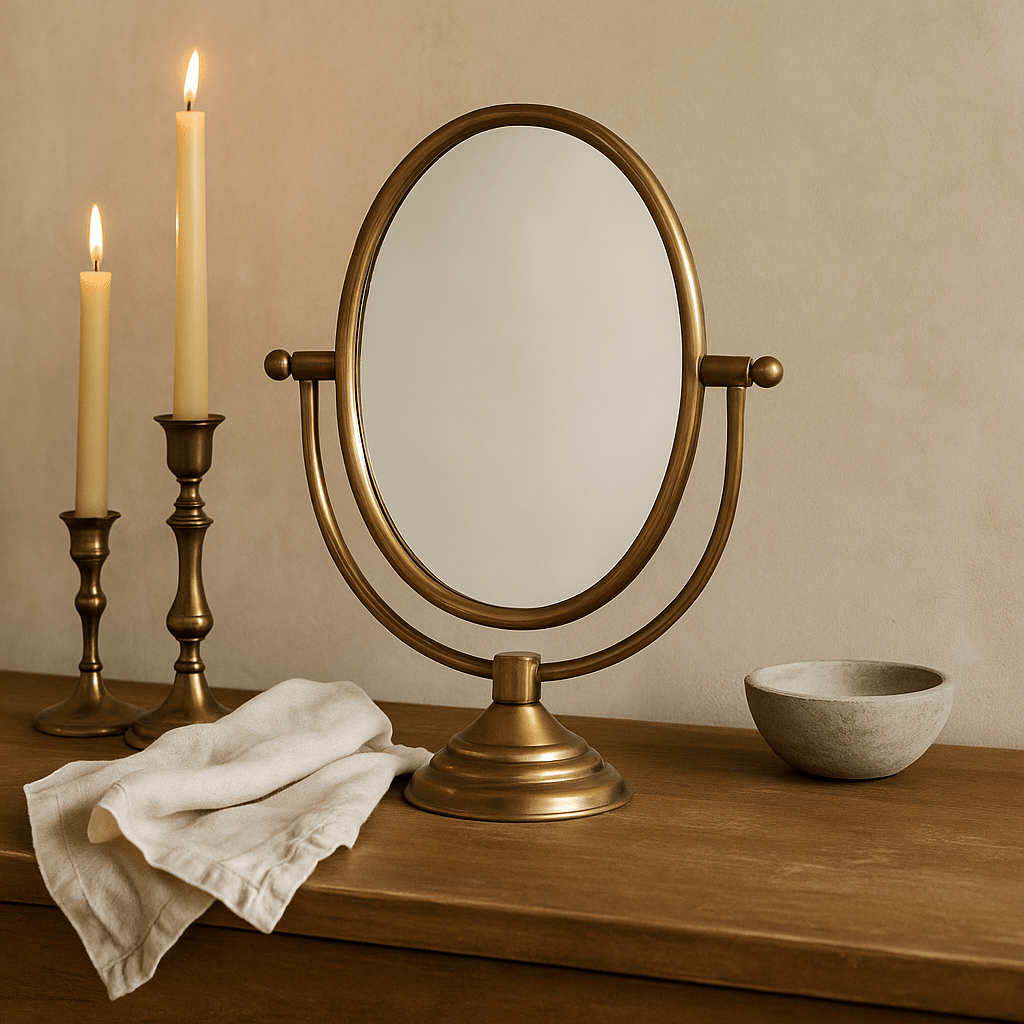 Austine Framed Mirror on Stand