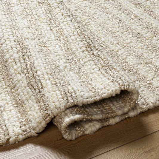 The Ivory Stripe Hand Woven Rug