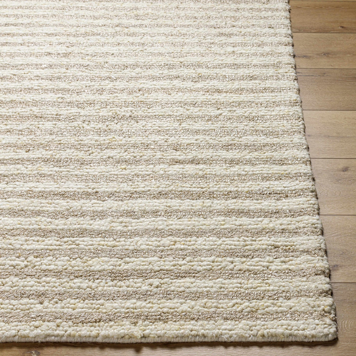 The Ivory Stripe Hand Woven Rug