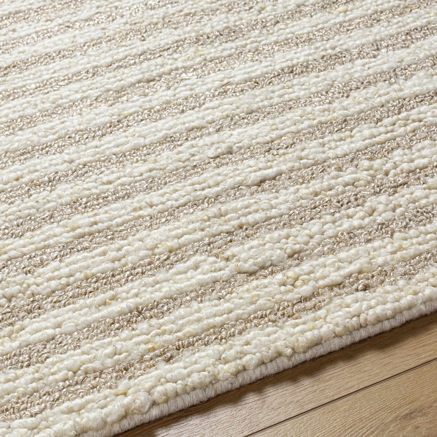 The Ivory Stripe Hand Woven Rug