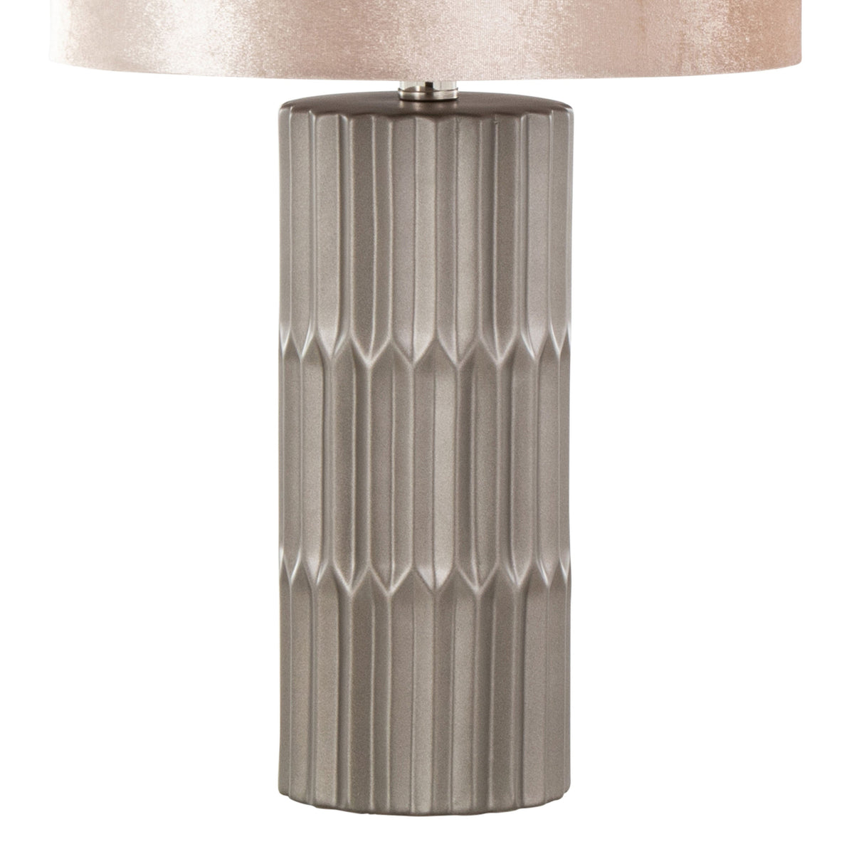 Tania 22' Contemporary Ceramic Table Lamp Metallic Brown Ceramic with Champagne Shade by LumiSource
