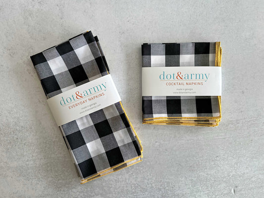 Bistro Buffalo Check Cloth Napkins