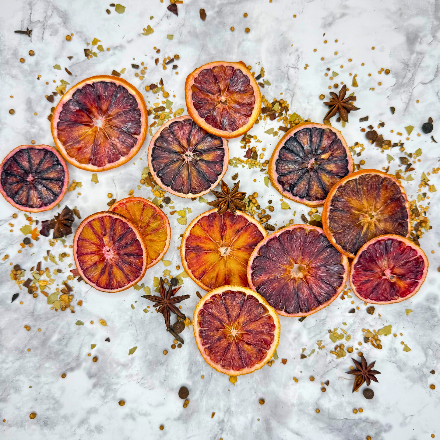 Dehydrated Blood Orange Slices | Dried Blood Oranges for Bar & Decor