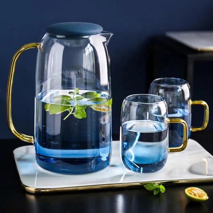 Blue Ombre Pitcher & Cups