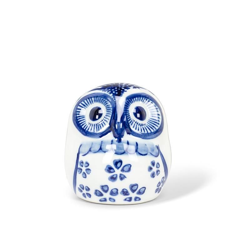 Blue & White Porcelain Owl