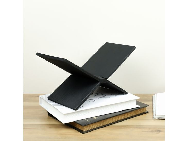 Black Wood Cookbook & Coffee Table Book Stand