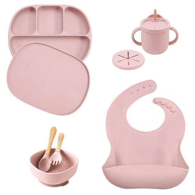 Five Pc/Set Silicone Children Tableware