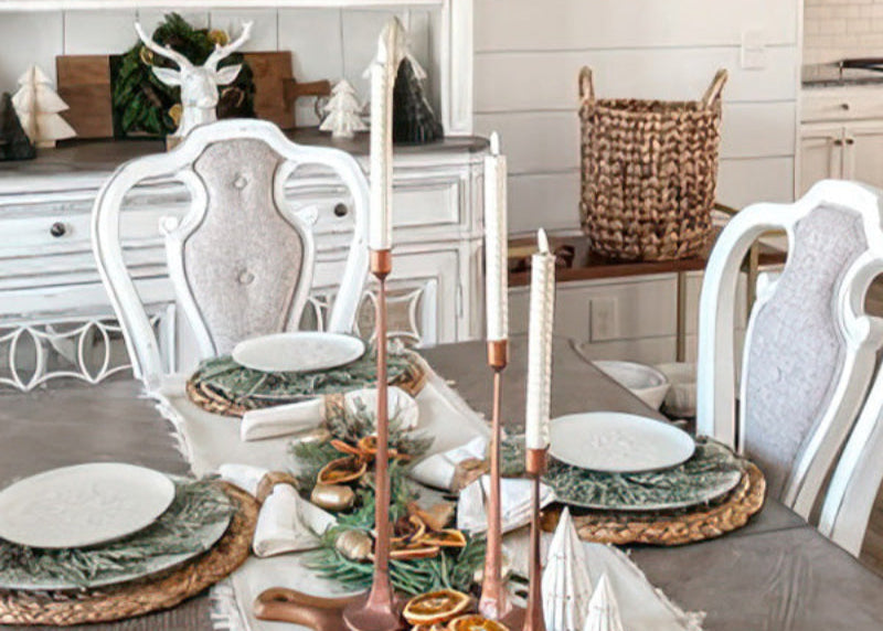 Copper Finish Cast Iron Taper Candle Holders