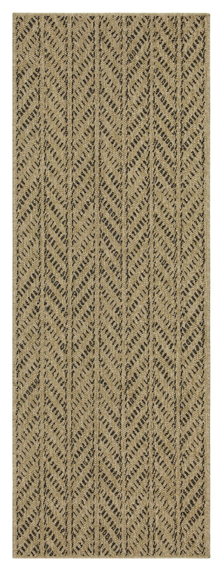 Earth Jute & Black 5 ft. 3 in. x 7 ft. 3 in. Indoor | Outdoor Area Rug